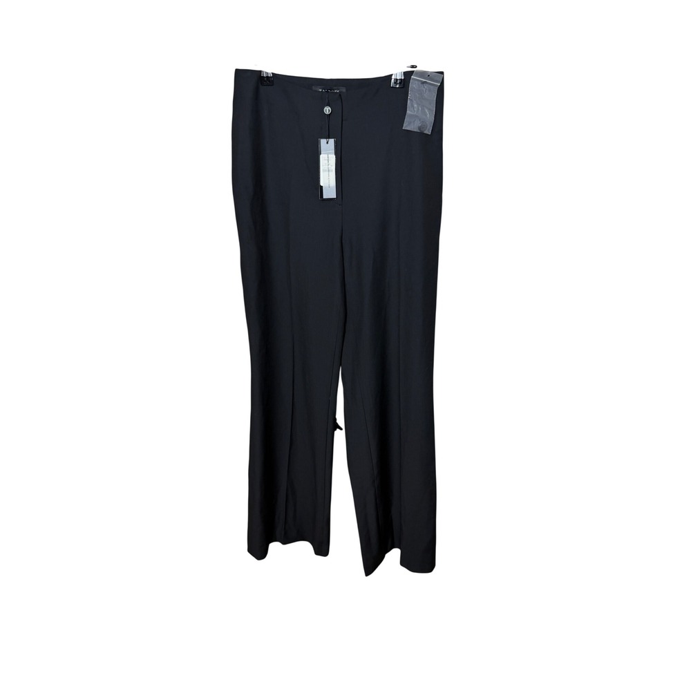 Talbots Heritage Wide Leg Black Wool Blend Dress Pants Trousers Womens 2 NEW